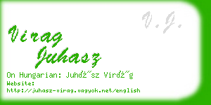 virag juhasz business card